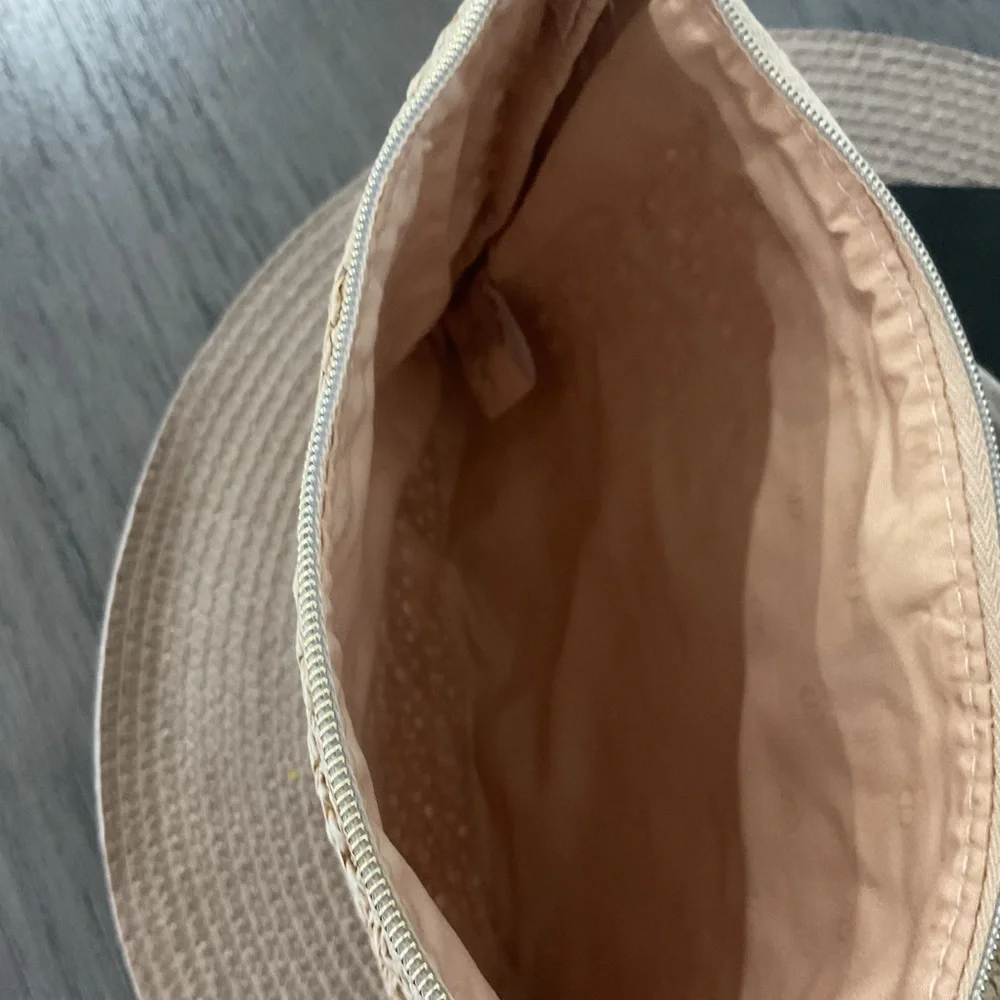 Tan Raffia Woven Wristlet - Picture 6 of 8